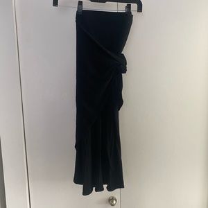 Reformation Wrap Black Skirt